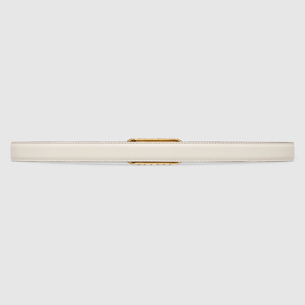 Thin belt with crystal Double G buckle - 4