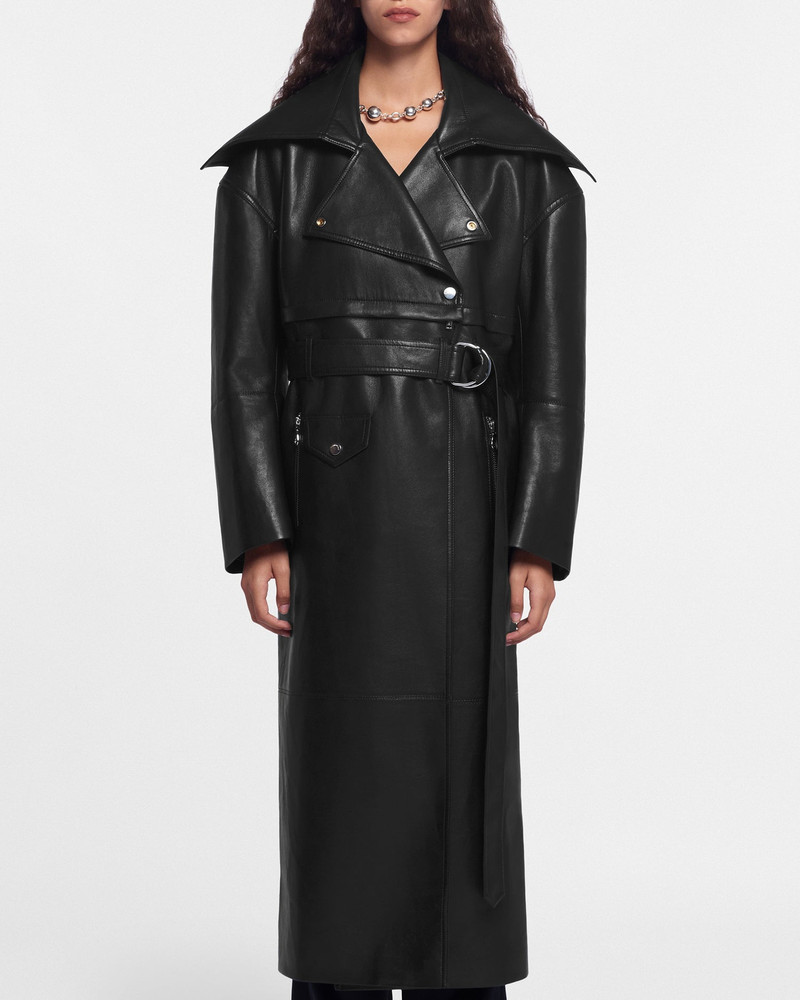 Nanushka Regenerated Leather Biker Coat outlook