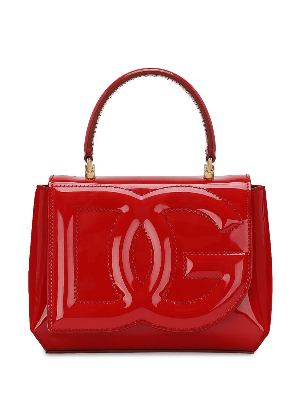 logo-embossed leather bag - 1