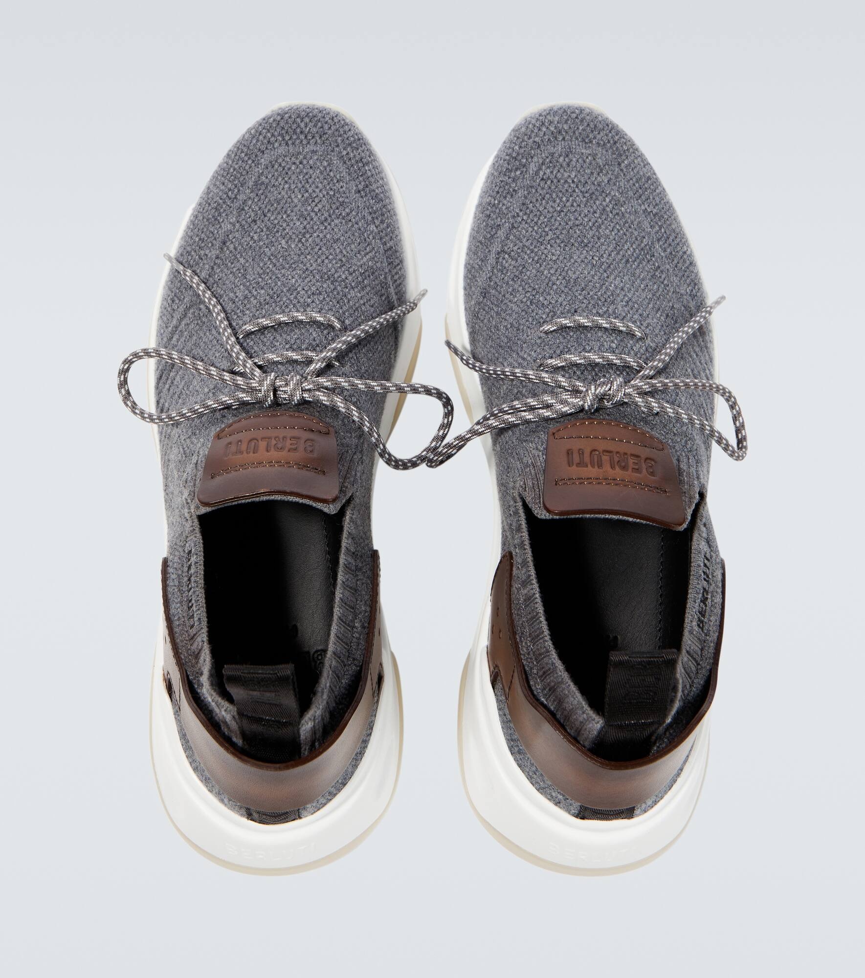 Shadow cashmere knit sneakers - 4