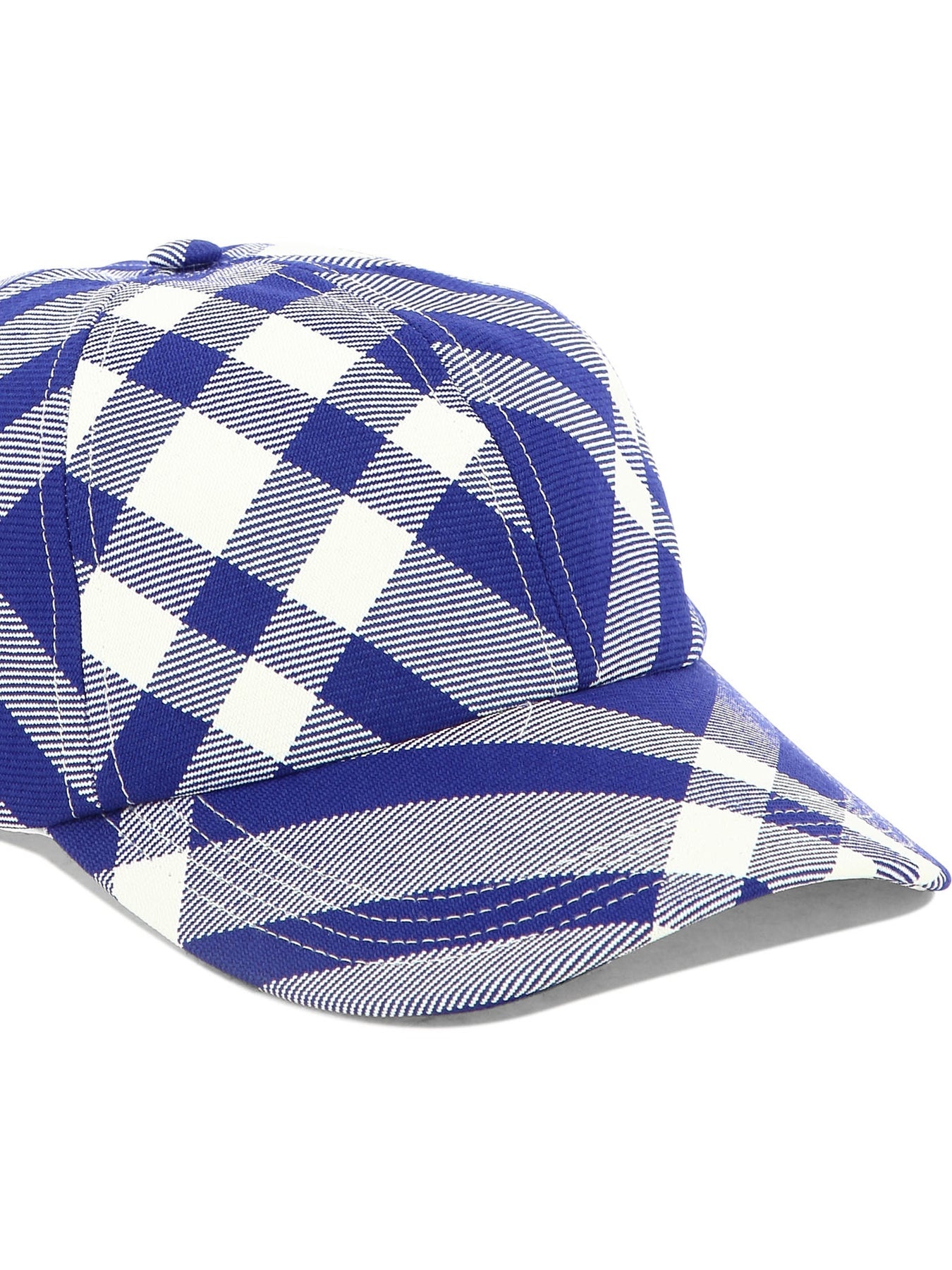 Check Baseball Cap Hats Blue - 4