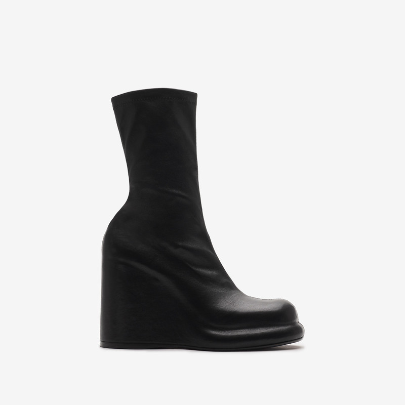 Leather Pillar Low Boots - 1