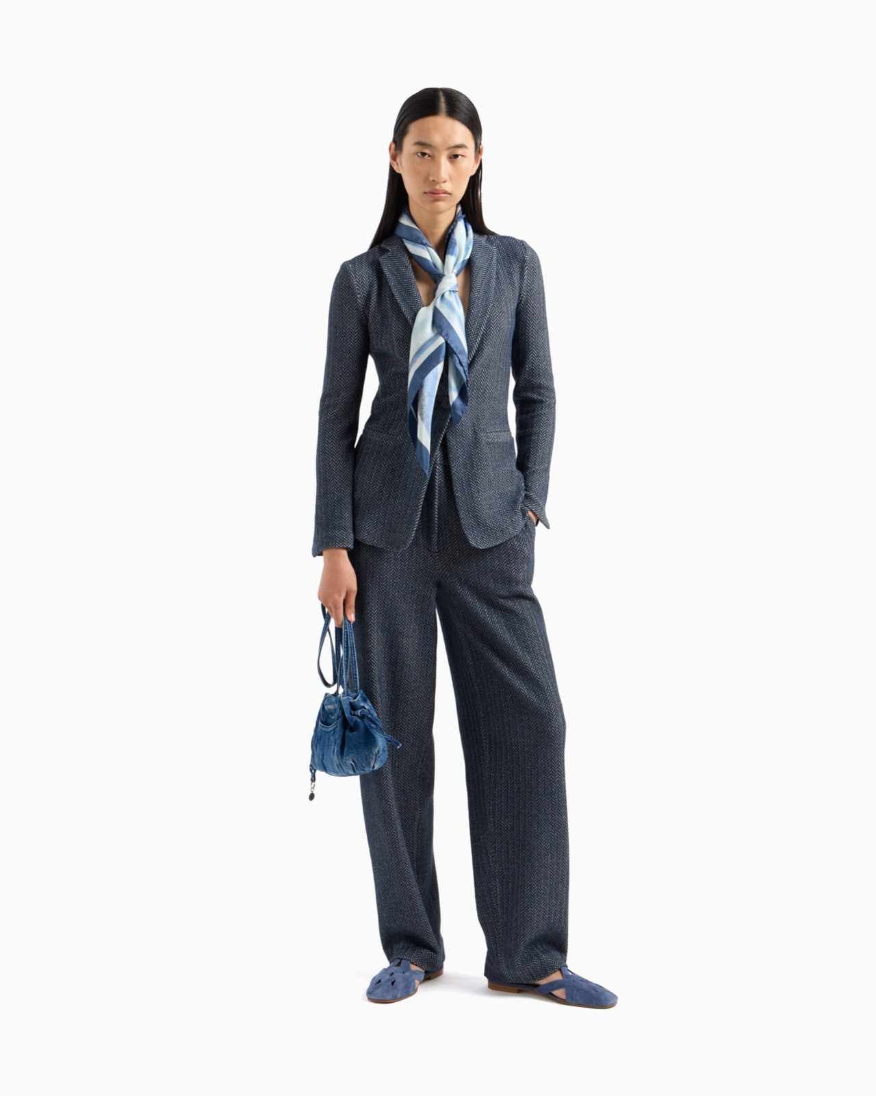CHEVRON-MOTIF JERSEY TROUSERS - 2
