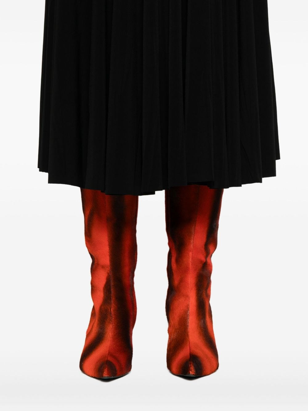 Pleated midi skirt - 5
