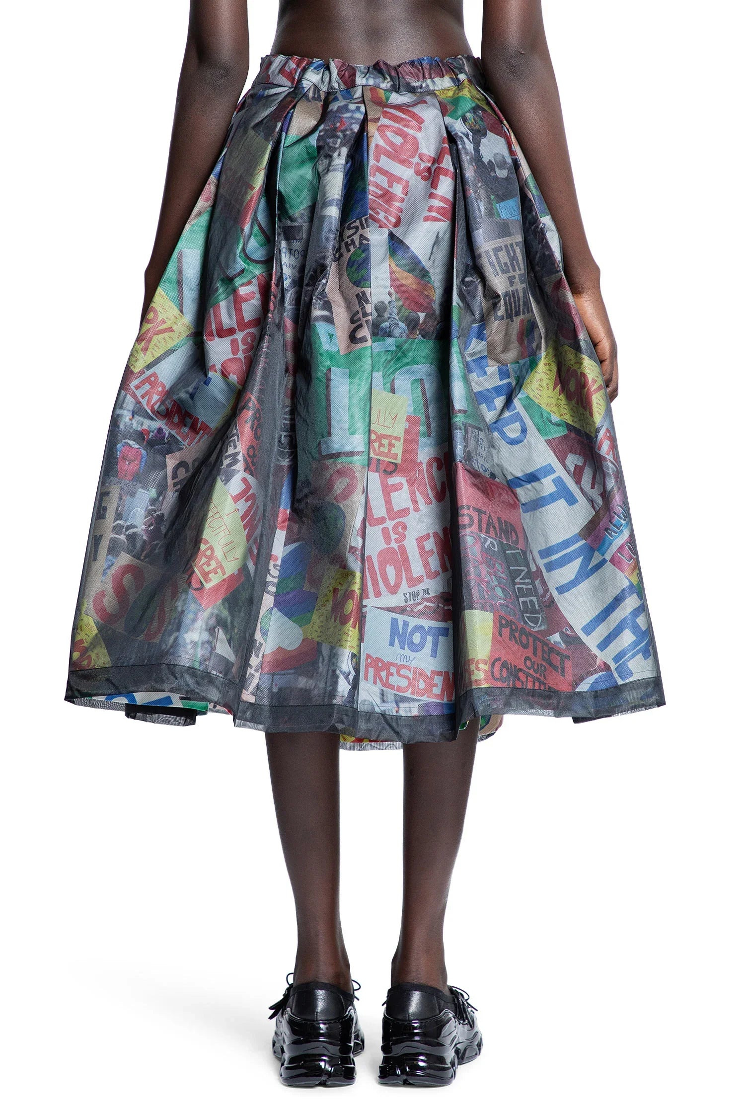 Printed-Flared-Midi-Skirt - 3