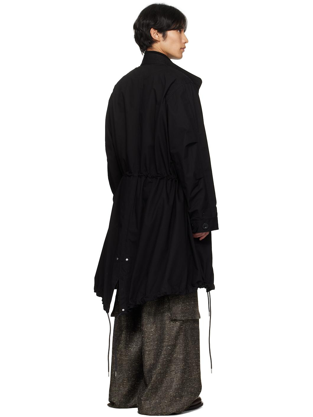 Black Rip Stop Coat - 3