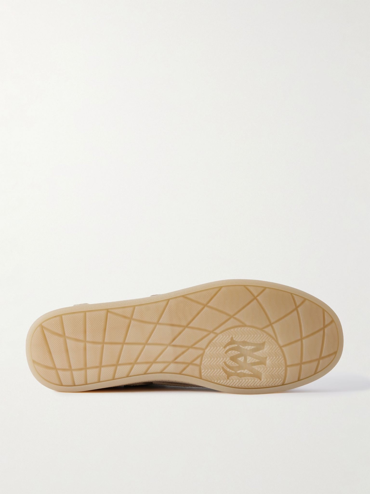 Pacific Bones Appliquéd Suede and Full-Grain Leather Sneakers Brown - 3