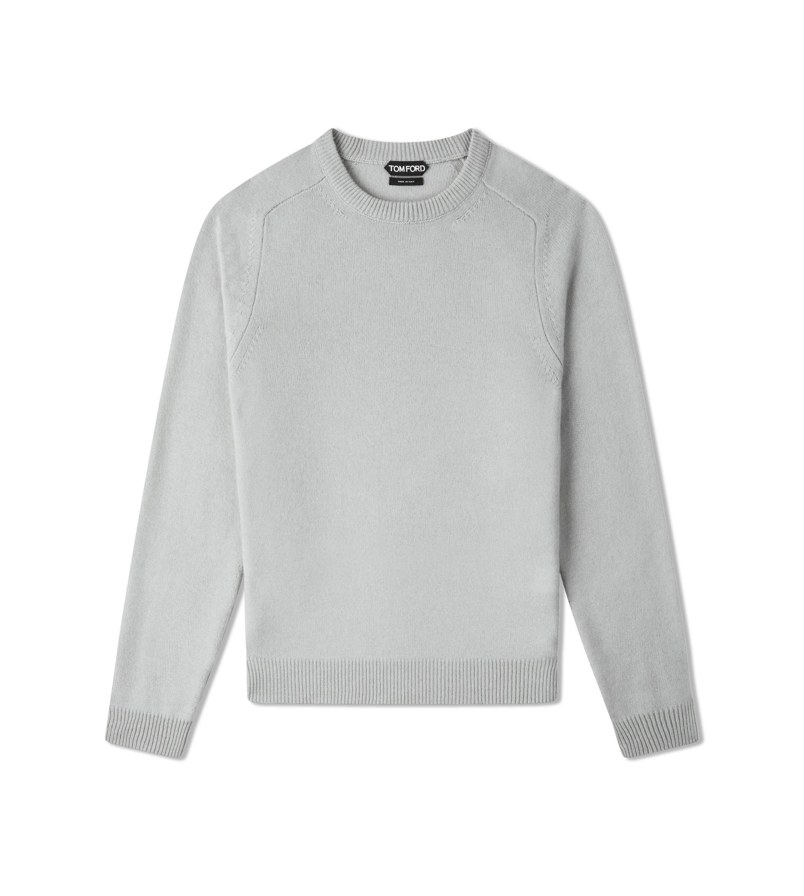 CASHMERE SADDLE CREW NECK - 1