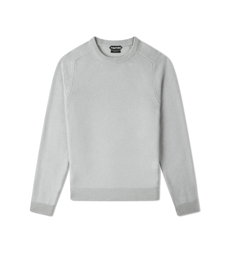 CASHMERE SADDLE CREW NECK 1