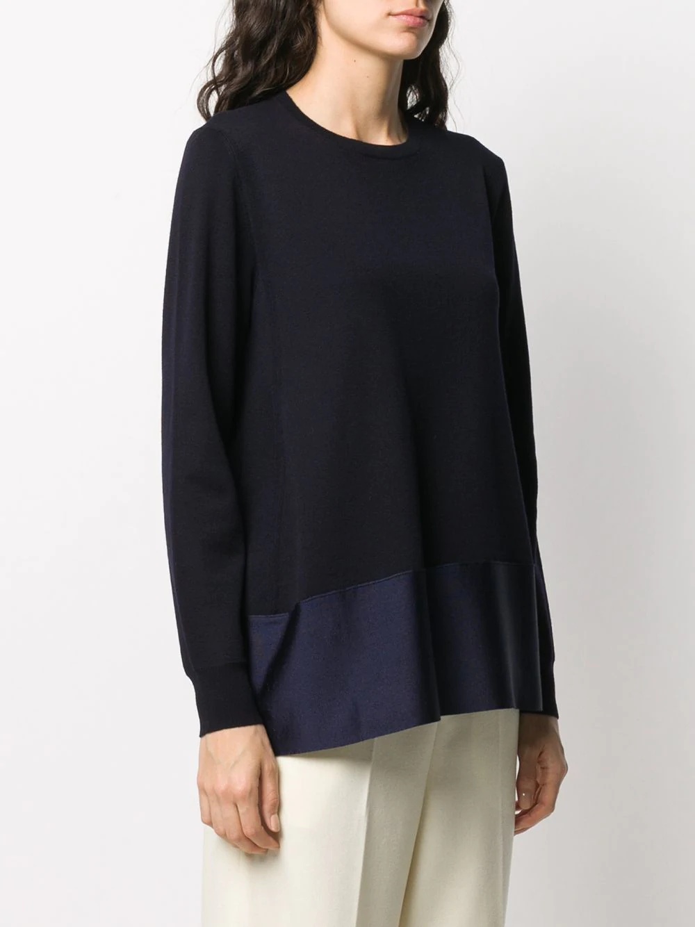 contrast-hem jumper - 3