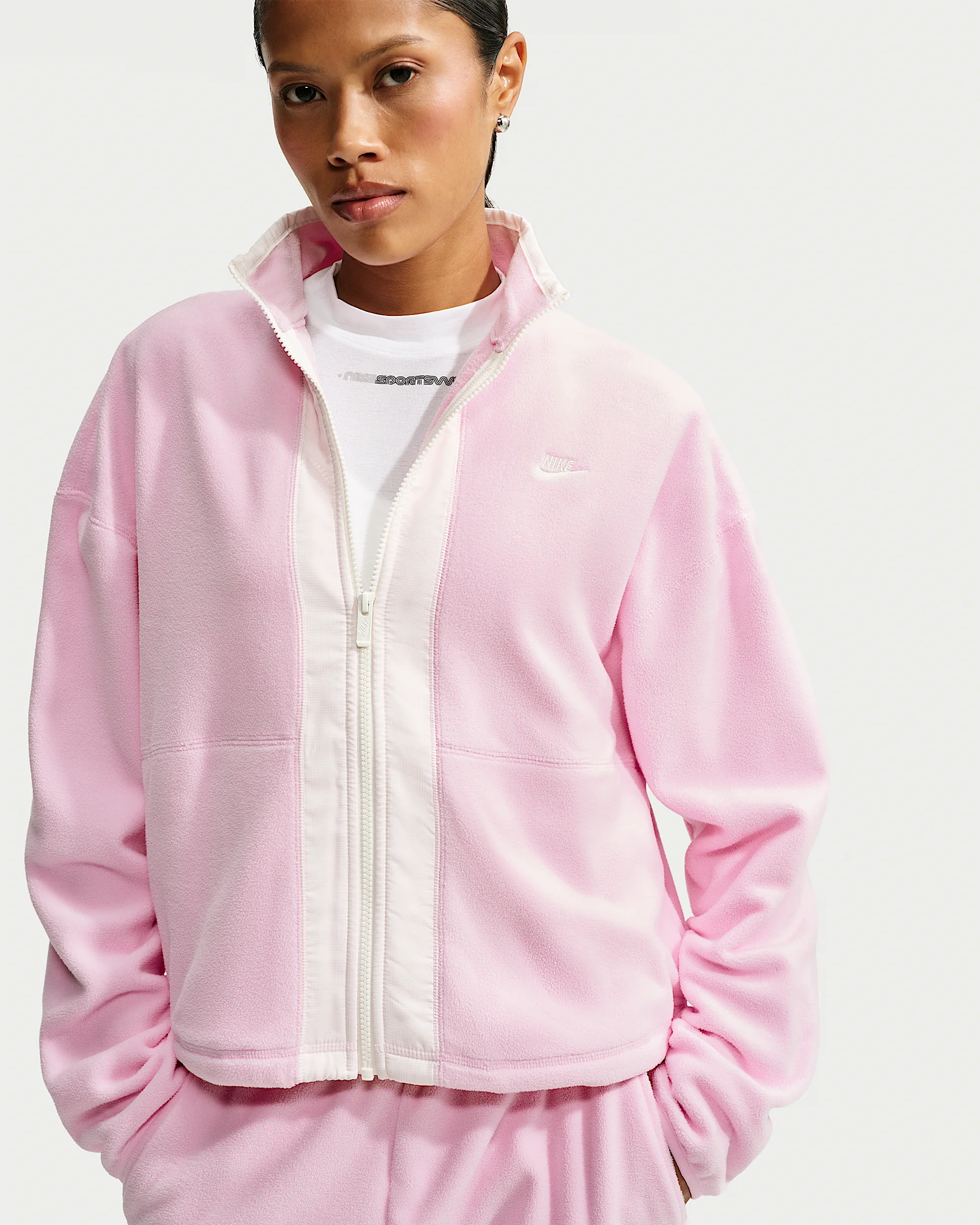Nike Sportswear Women's Loose Therma-FIT Full-Zip Sweatshirt - 1
