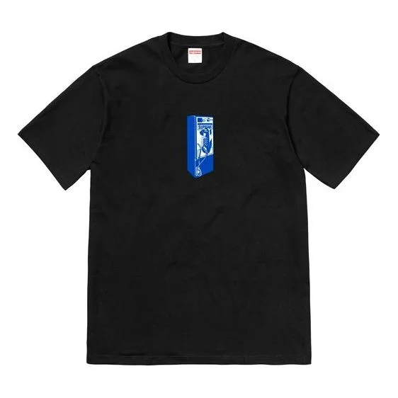 Supreme FW18 Payphone Tee Black Public Phone Printing Short Sleeve Unisex SUP-FW18-460 - 1