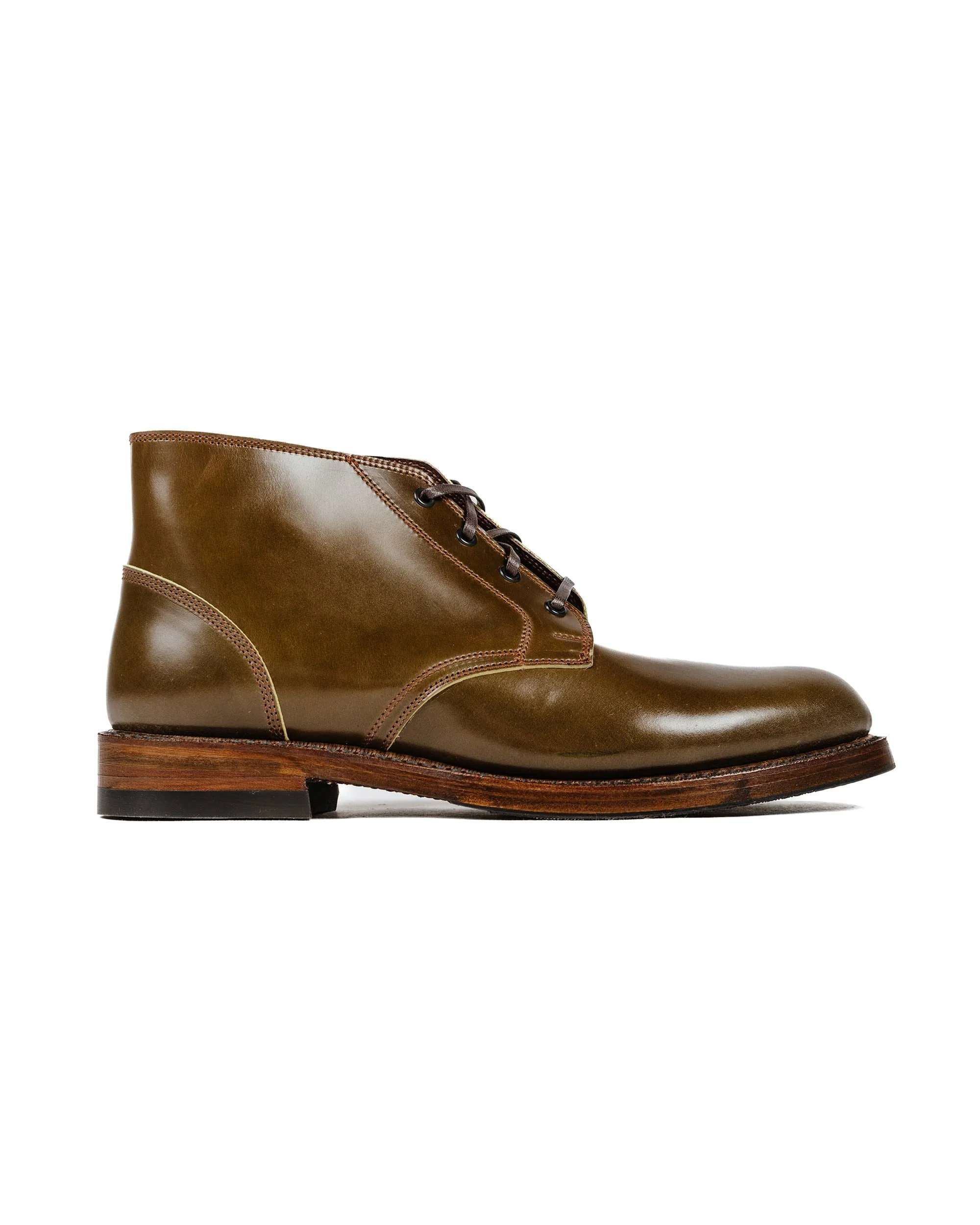 The Steadfast Chukka Boots Shinki Hikaku Shell Cordovan Olive - 1