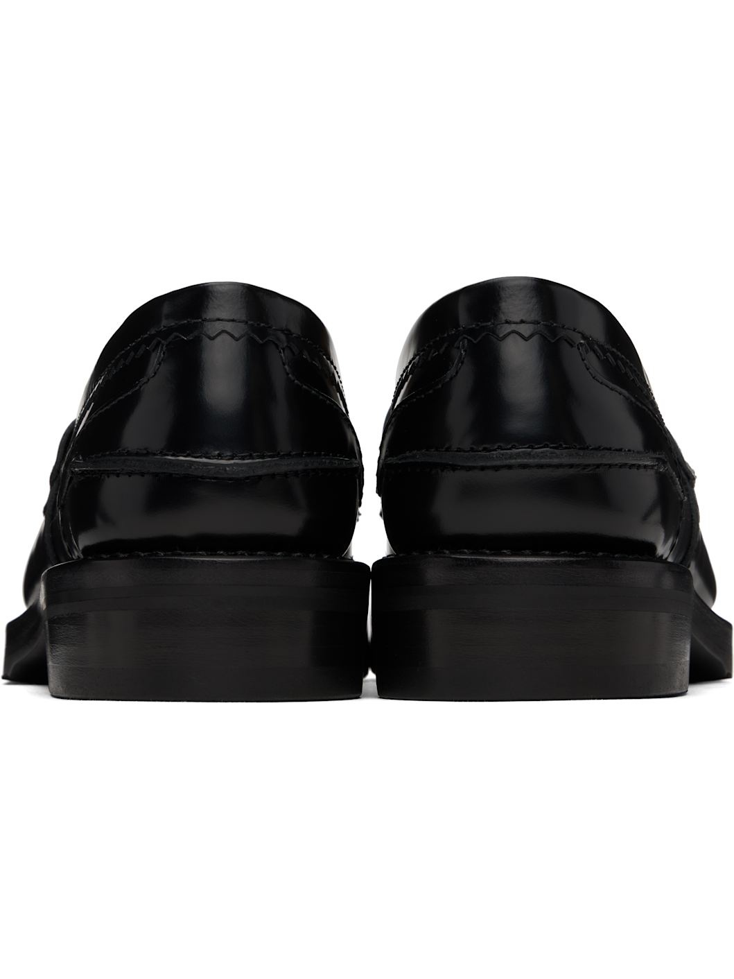 Black Leather Loafers - 2