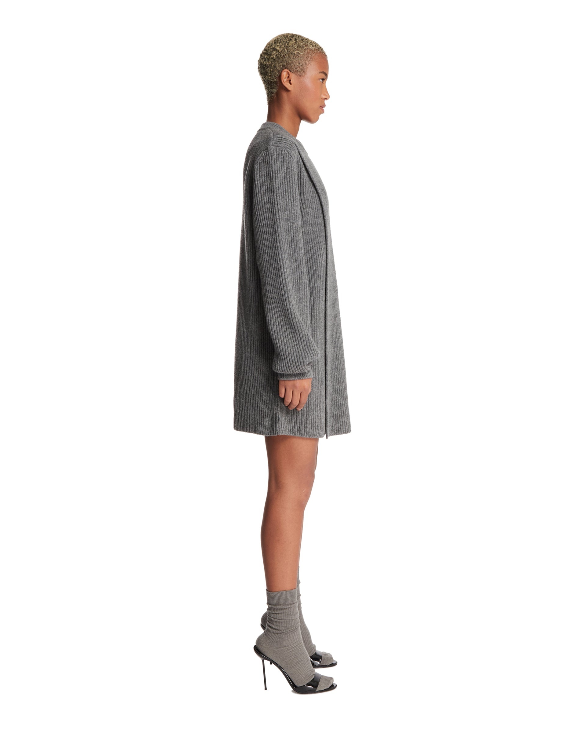 Gray Wool Mini Dress - 5