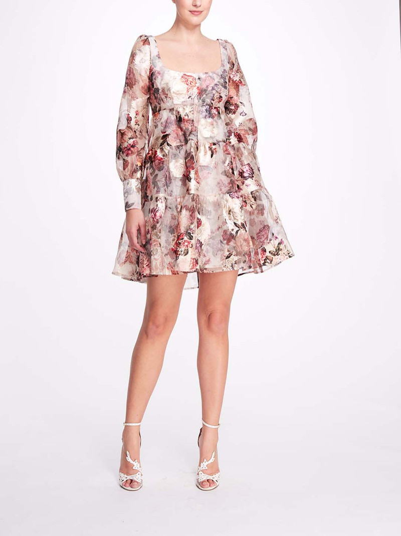 FLORAL PRINTED SCOOP NECK DRESS 1