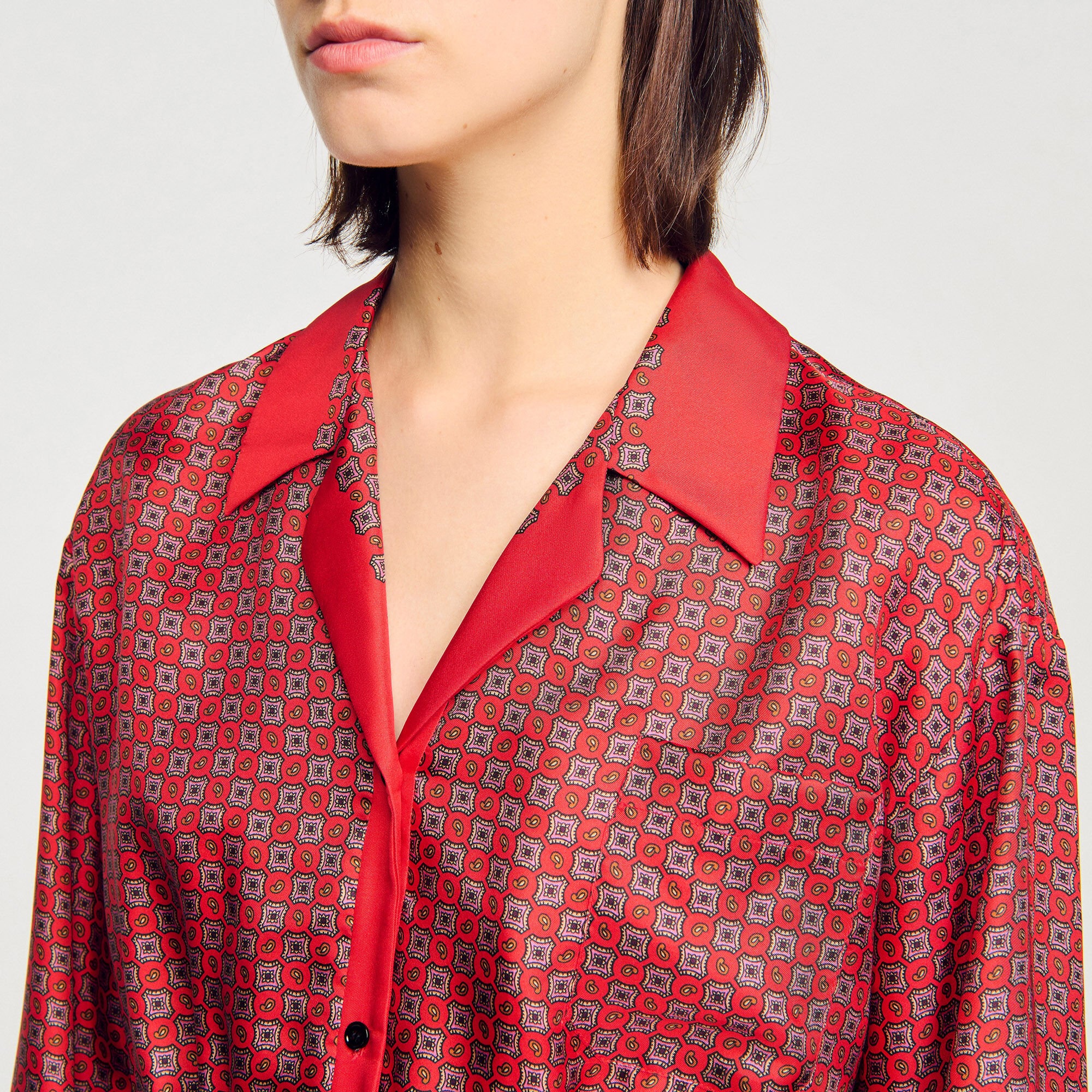 SCARF PRINT SHIRT - 3