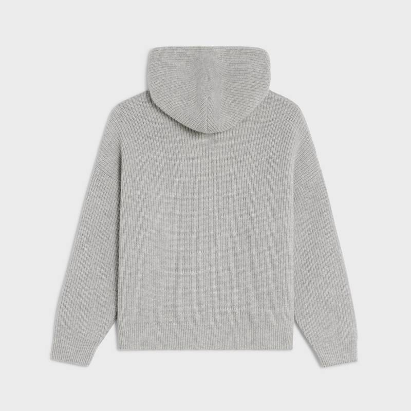 CELINE Celine hooded sweater in ribbed wool outlook