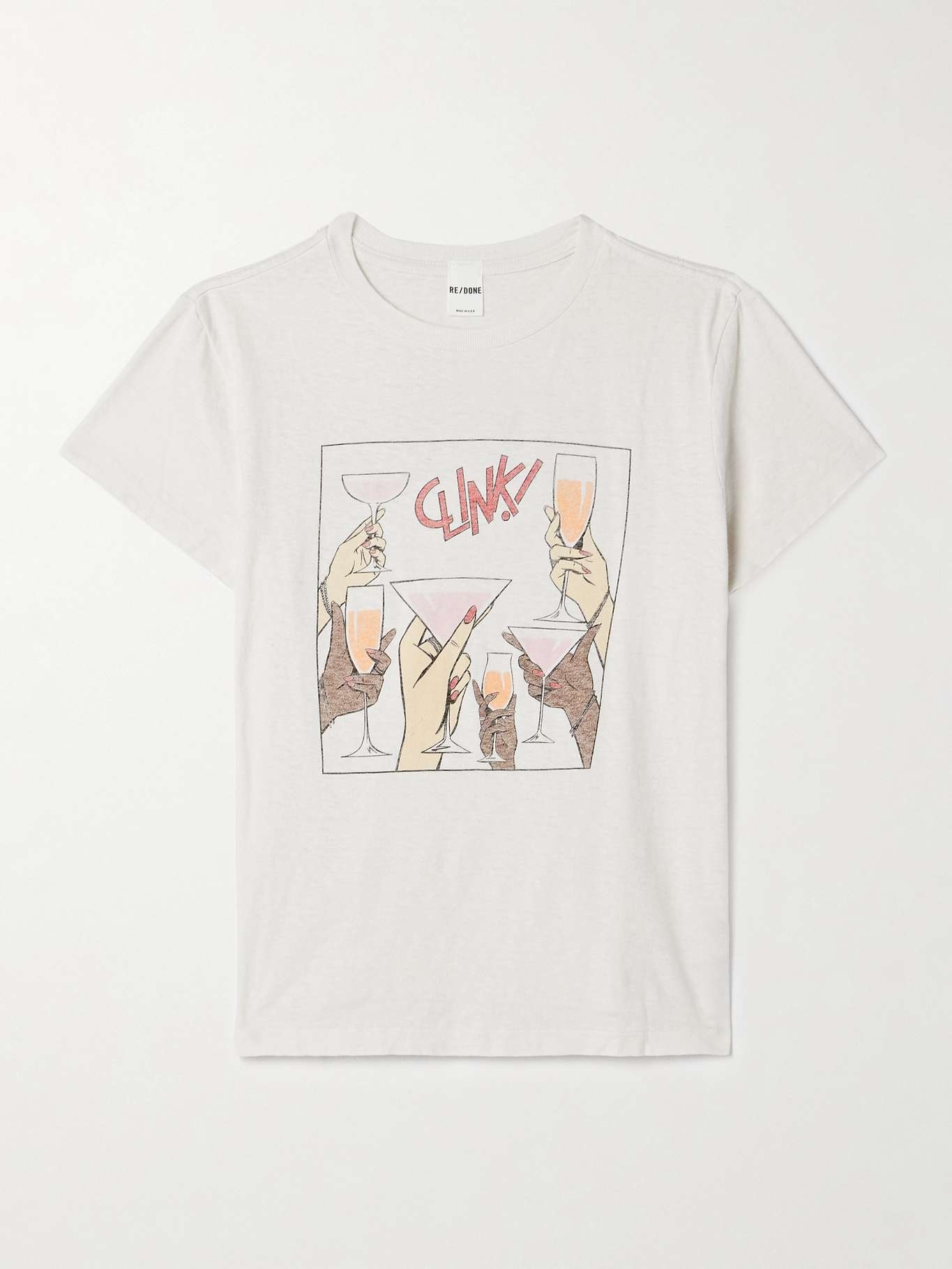 Cheers printed cotton-jersey T-shirt White - 1