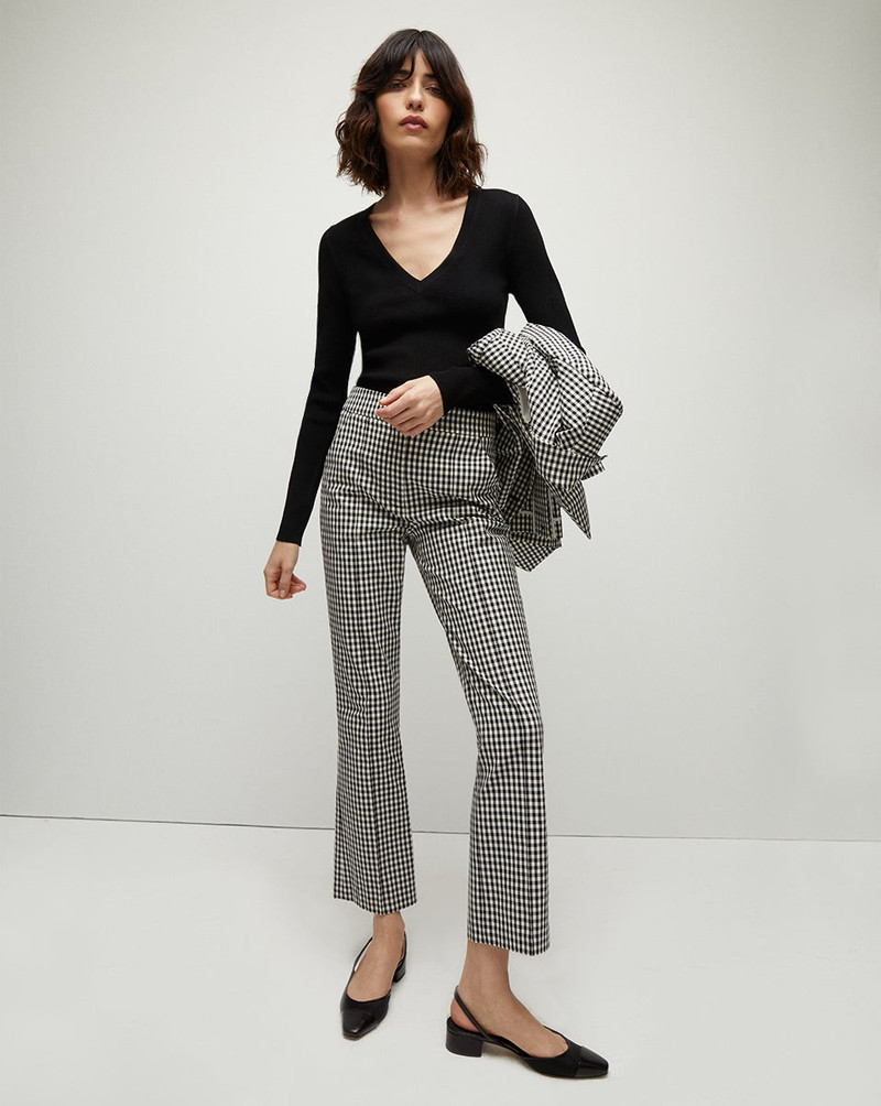 VERONICA BEARD TANI GINGHAM PANT outlook