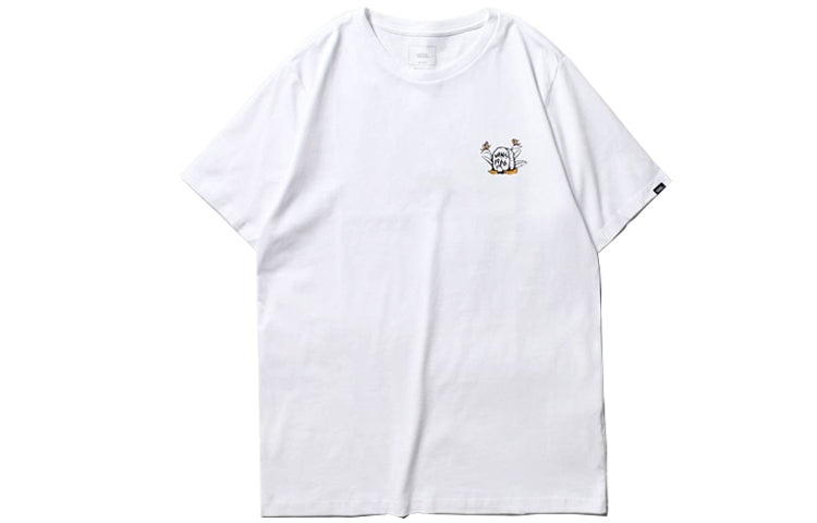 Men's Vans Cartoon Printing Round Neck Short Sleeve White VN0A4P59WHT - 2