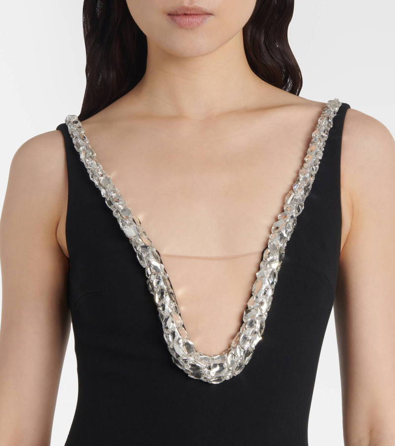 Crystal-embellished cady gown 4