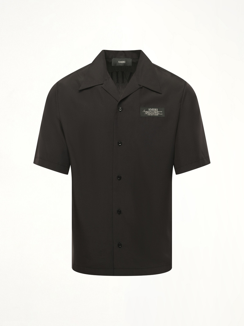 AMIRI Amiri Spirit Bowling Shirt in Black outlook