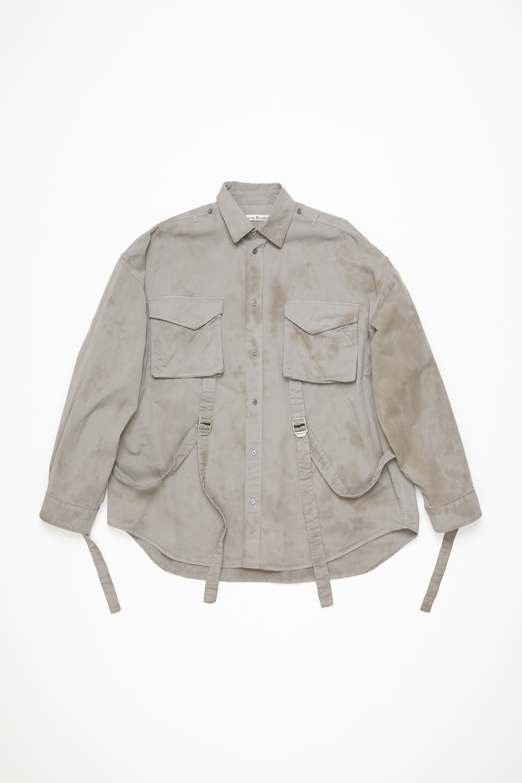 Button-up shirt - Mid Grey - 1