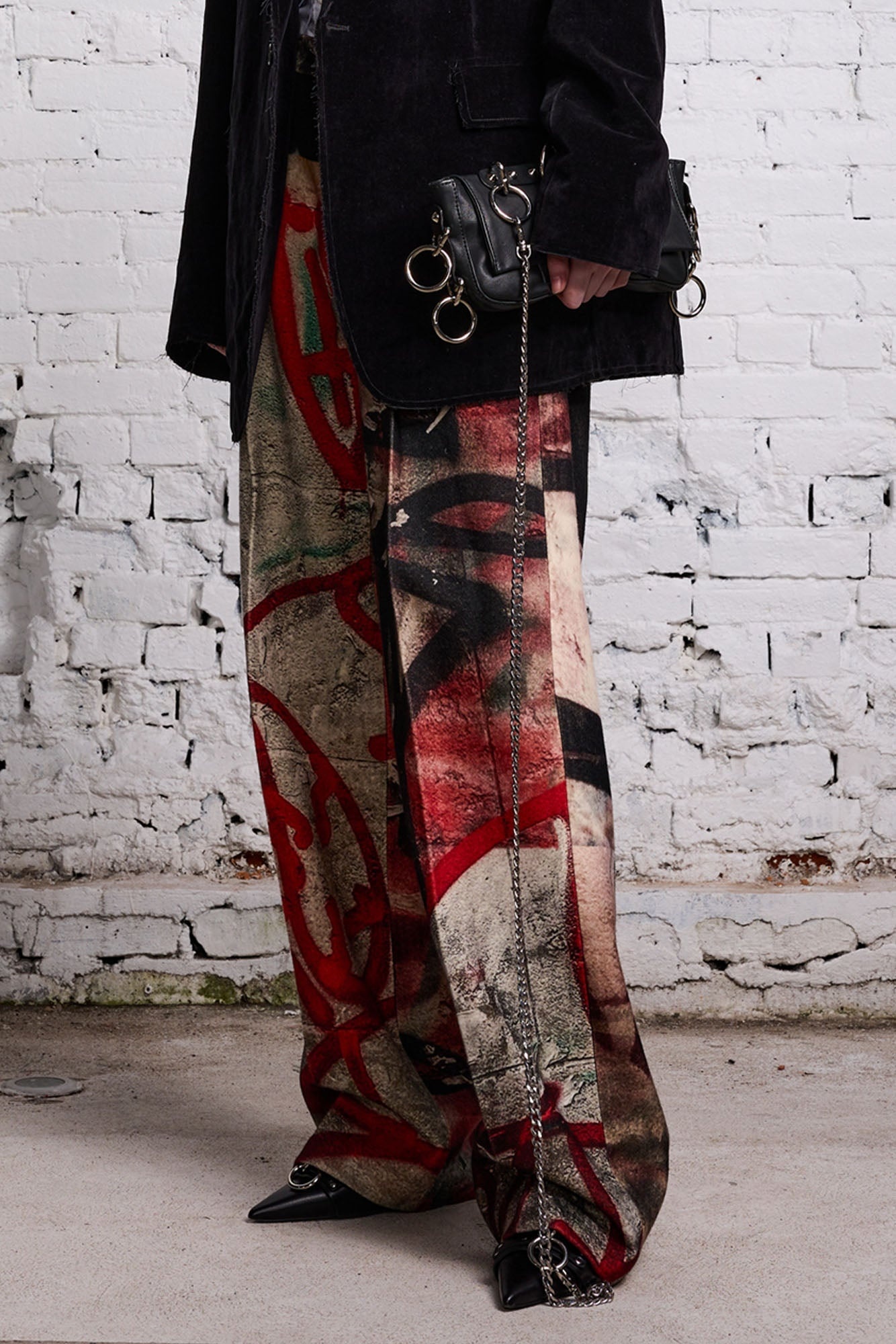 DAMON WOOL TROUSER - ABSTRACT PRINT - 2