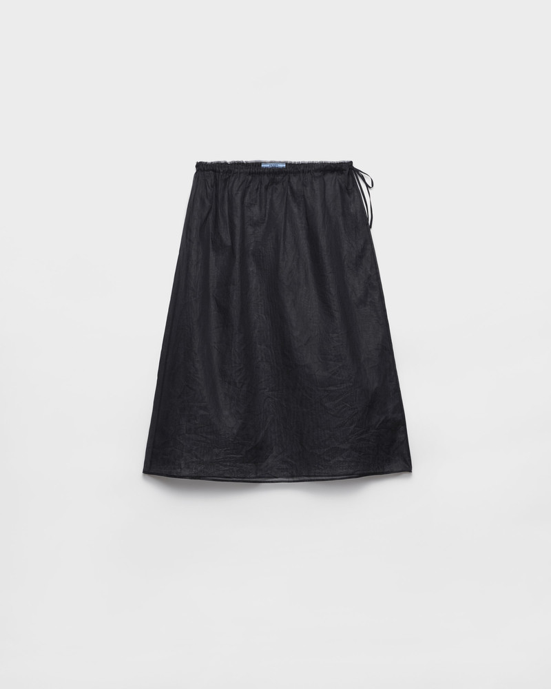 Cotton organdy midi-skirt 1