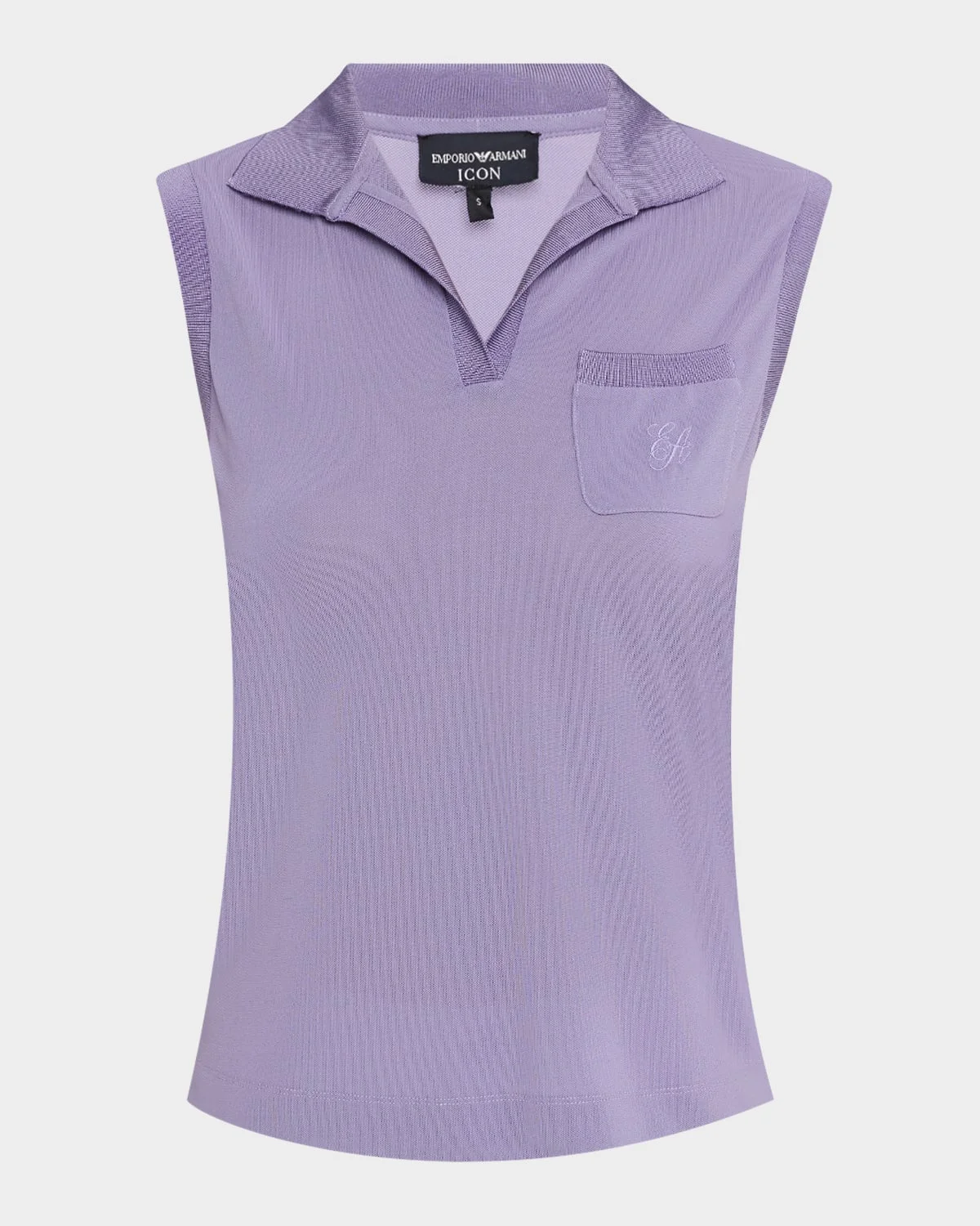 Sleeveless Pique Polo - 1