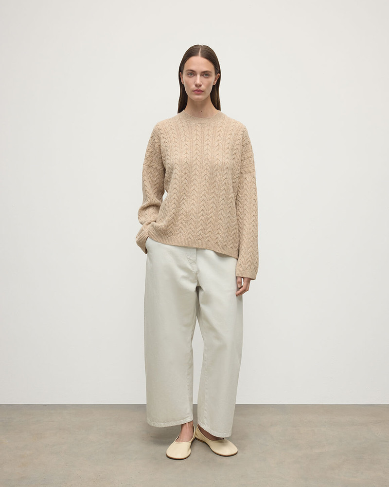 Johnstons of Elgin Cable Knit Natural Cashmere Jumper outlook