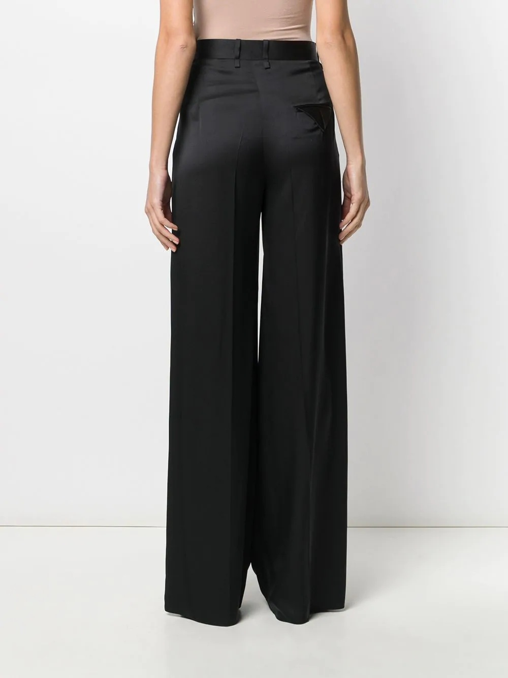 high waisted silk trousers - 4