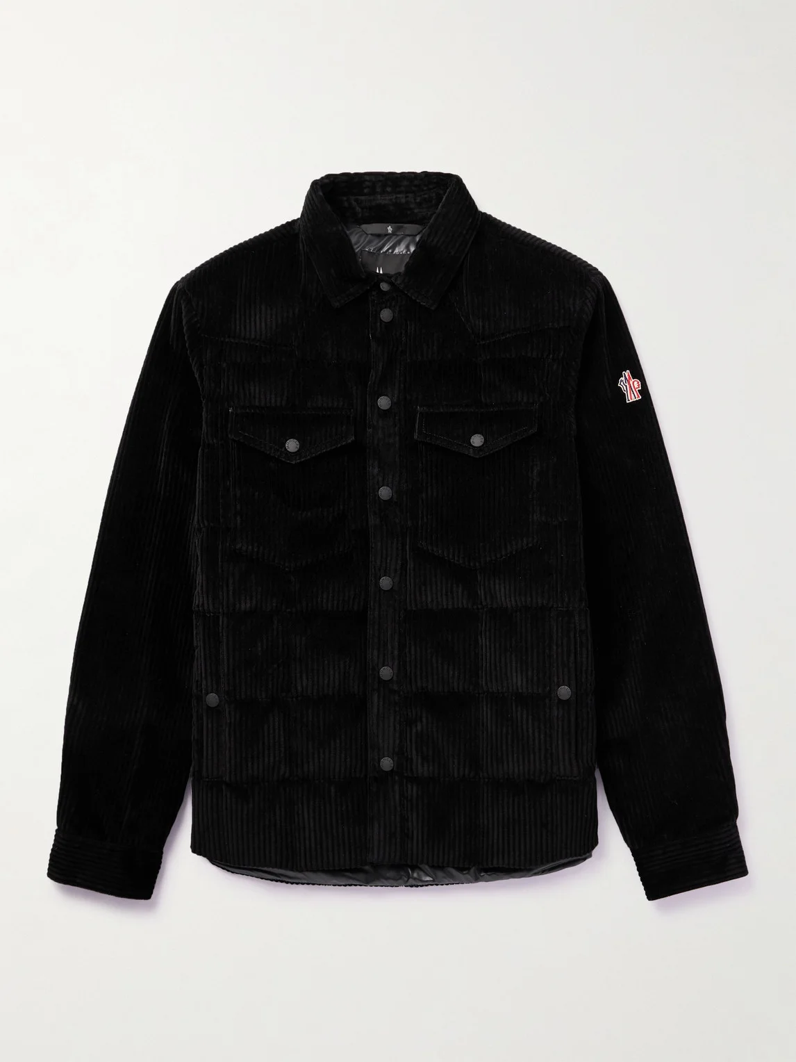 Padded Cotton-Blend Corduroy Down Jacket - 1
