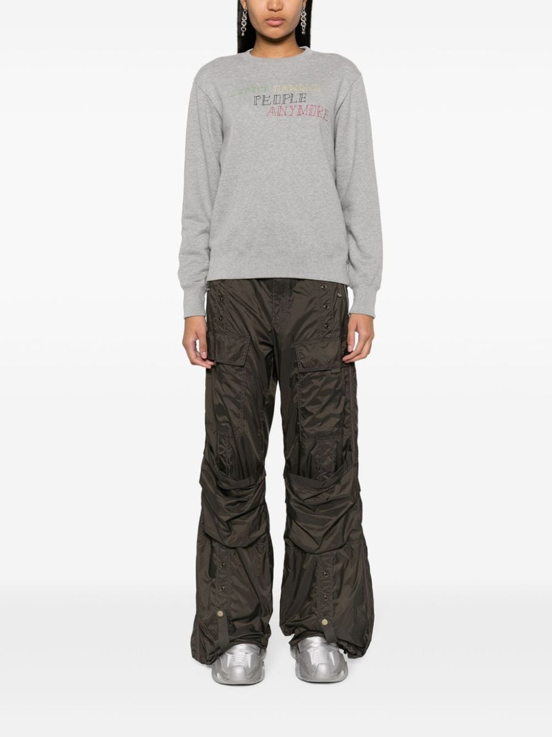 UNDERCOVER slogan-embroidered cotton sweatshirt outlook