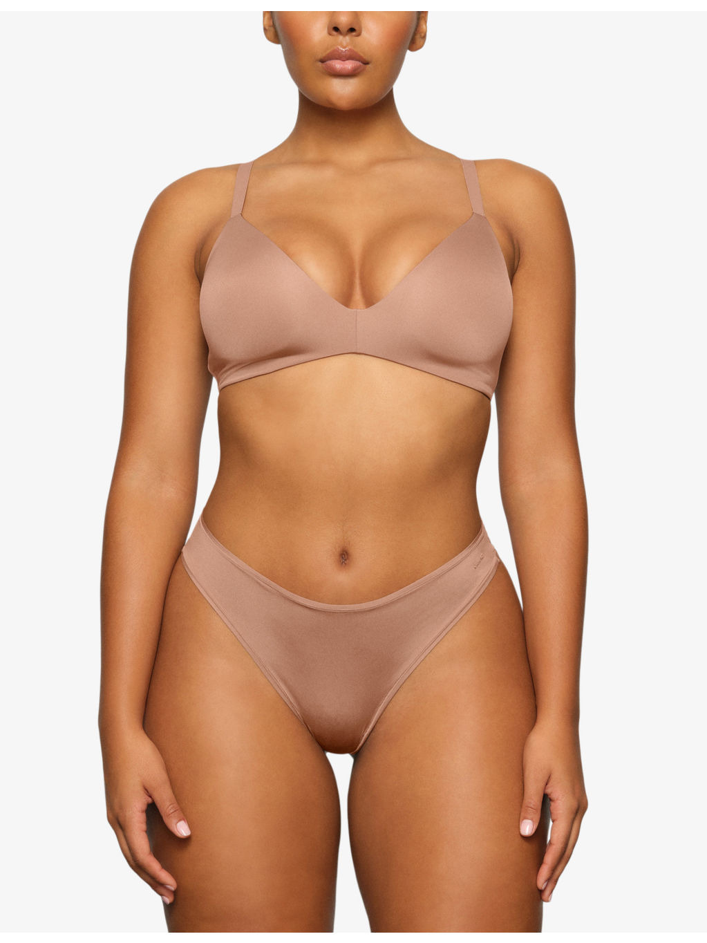 Wireless Form logo-embossed padded stretch-cotton bra - 2