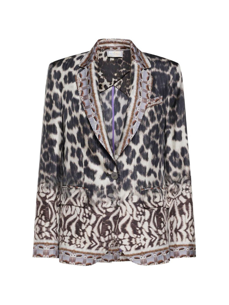 Ciadox animal-print single-breasted blazer 1
