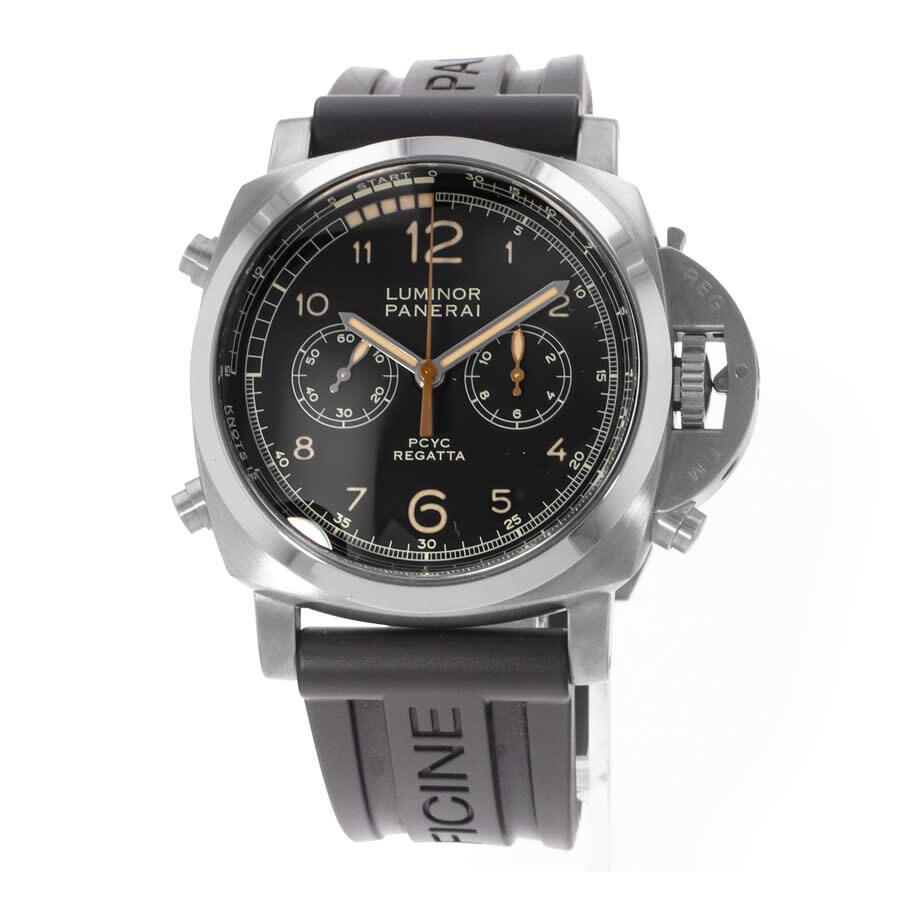 Pre-owned Panerai Luminor 1950 Chronograph Black Dial Men's Watch PAM 00652 - 4