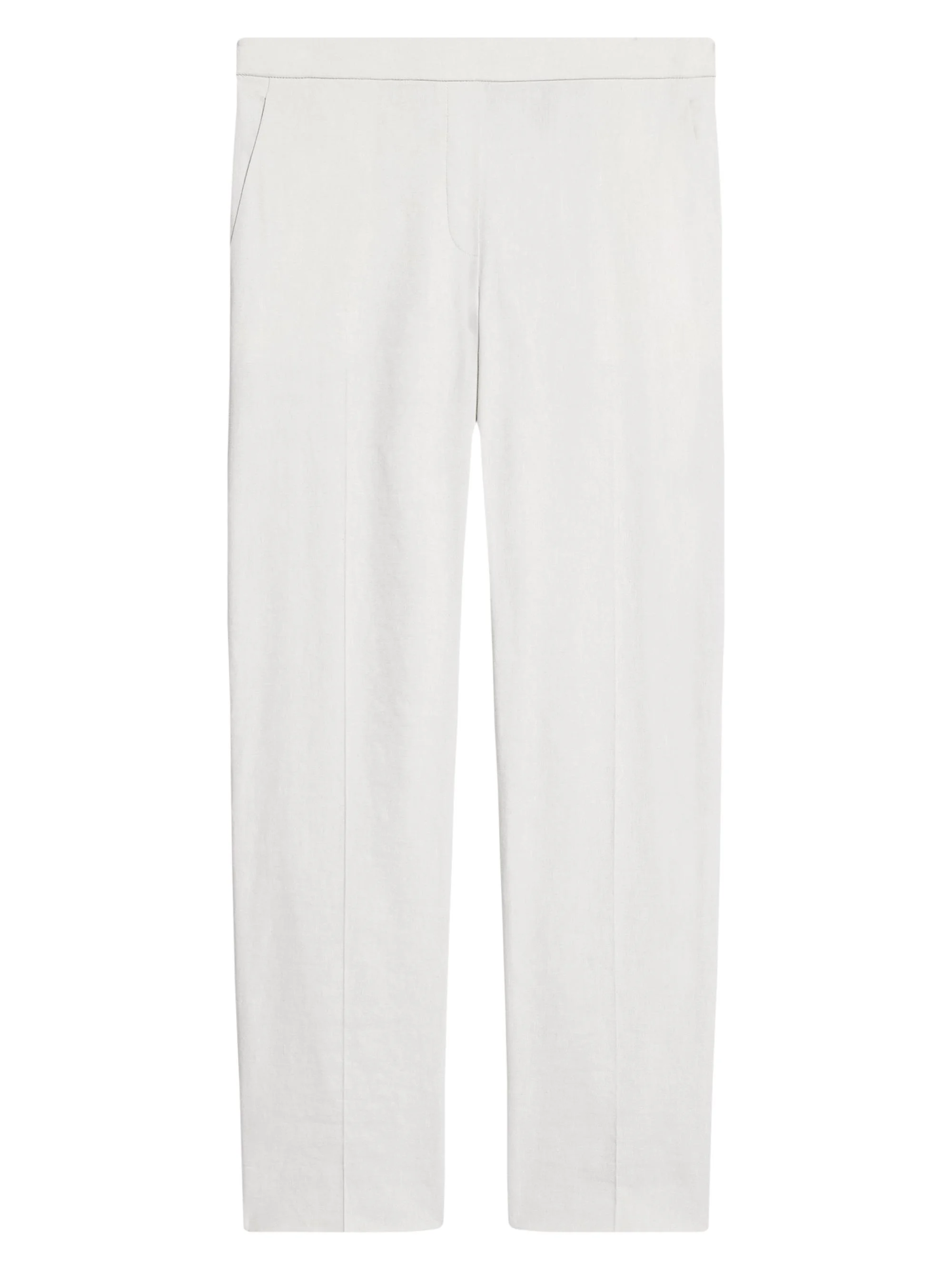 Women's Treeca Linen Pull-On Crop Pants - White Clay - 1