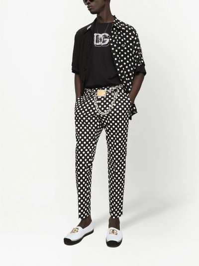 Dolce & Gabbana polka dot-print Hawaiian shirt outlook