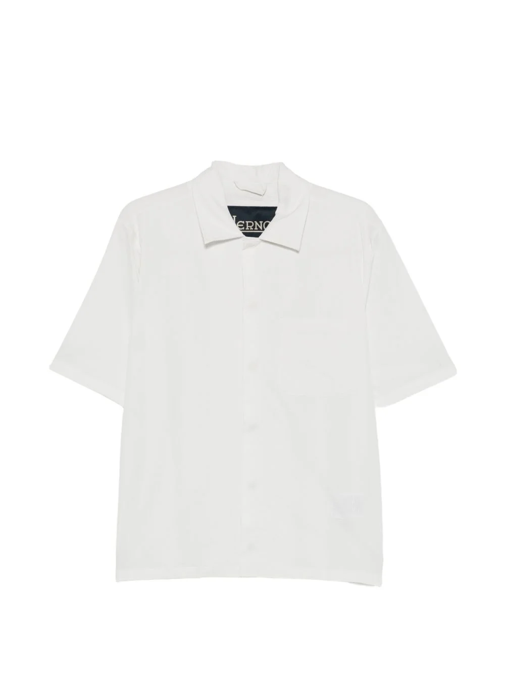 seersucker-texture short-sleeve shirt - 1