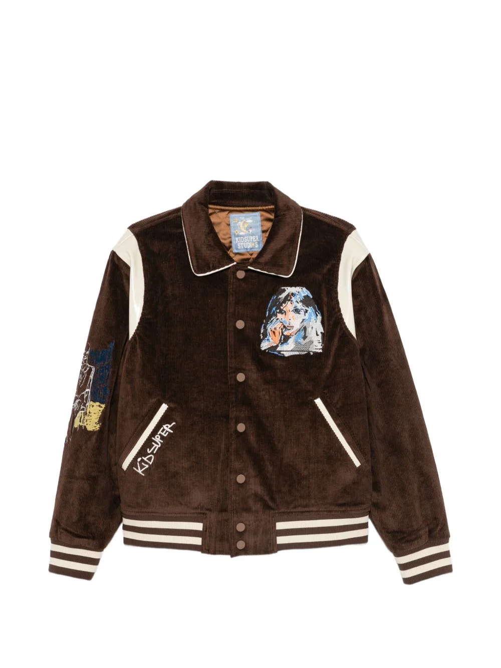 embroidered corduroy jacket - 1