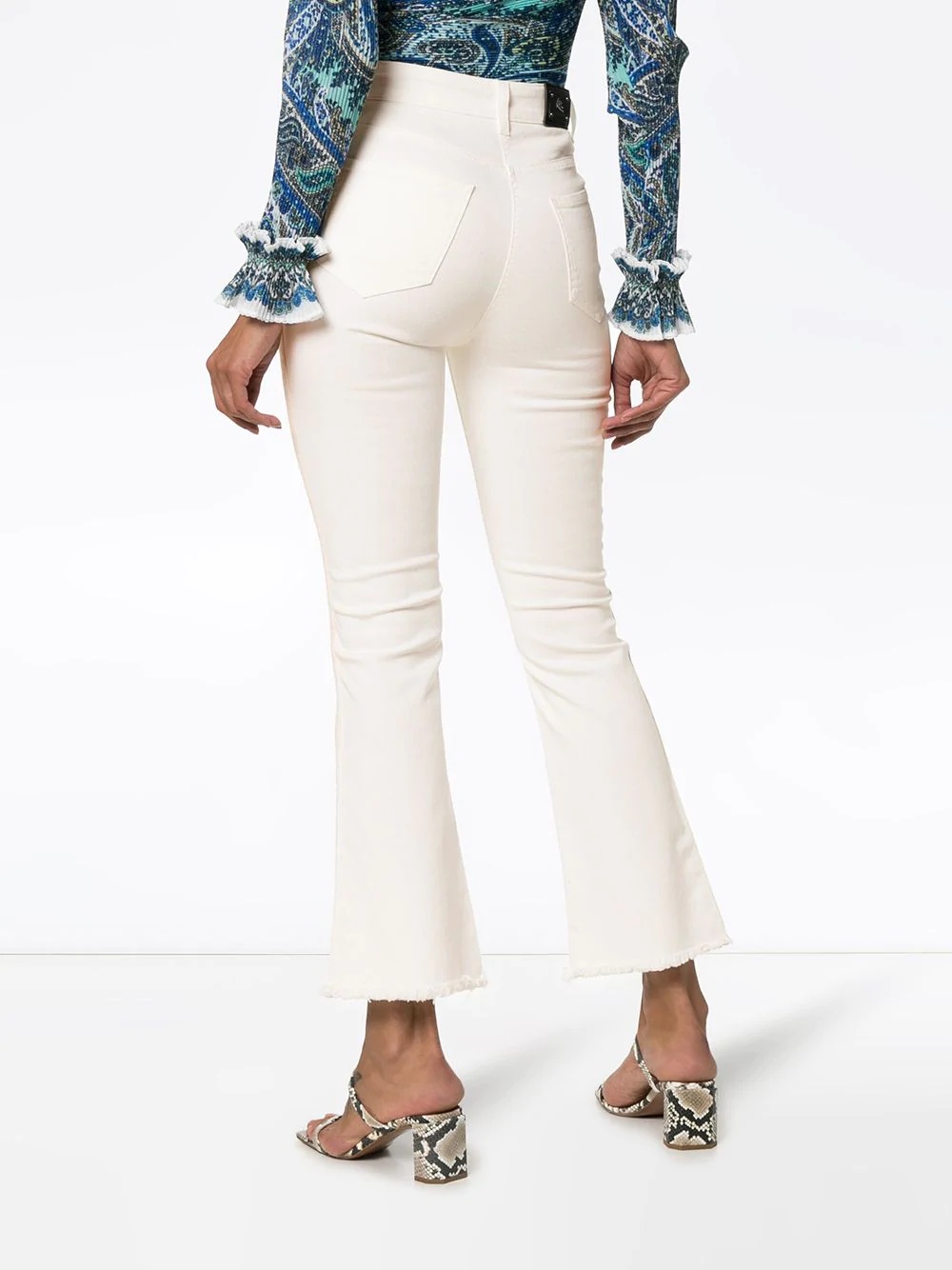 cropped flared jeans - 4