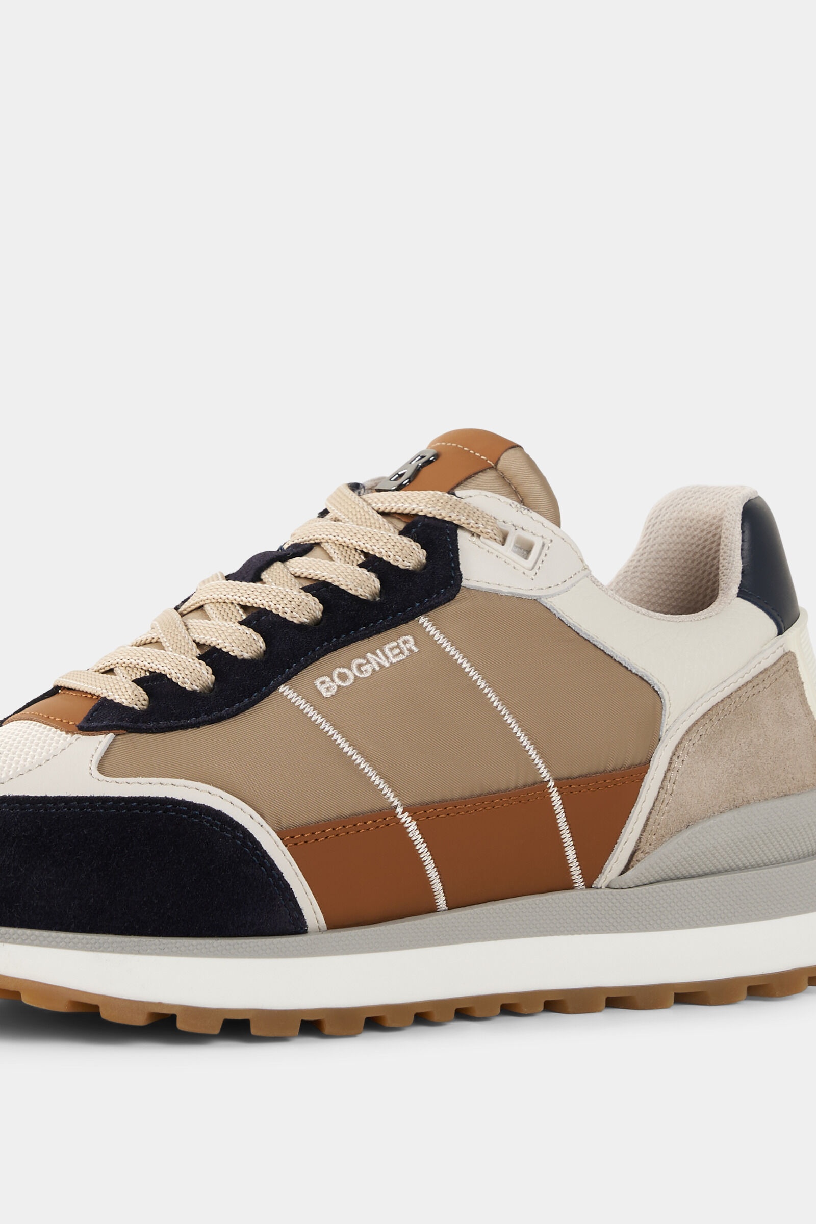 Sneaker Newport in Cognac/beige/navy blue - 7