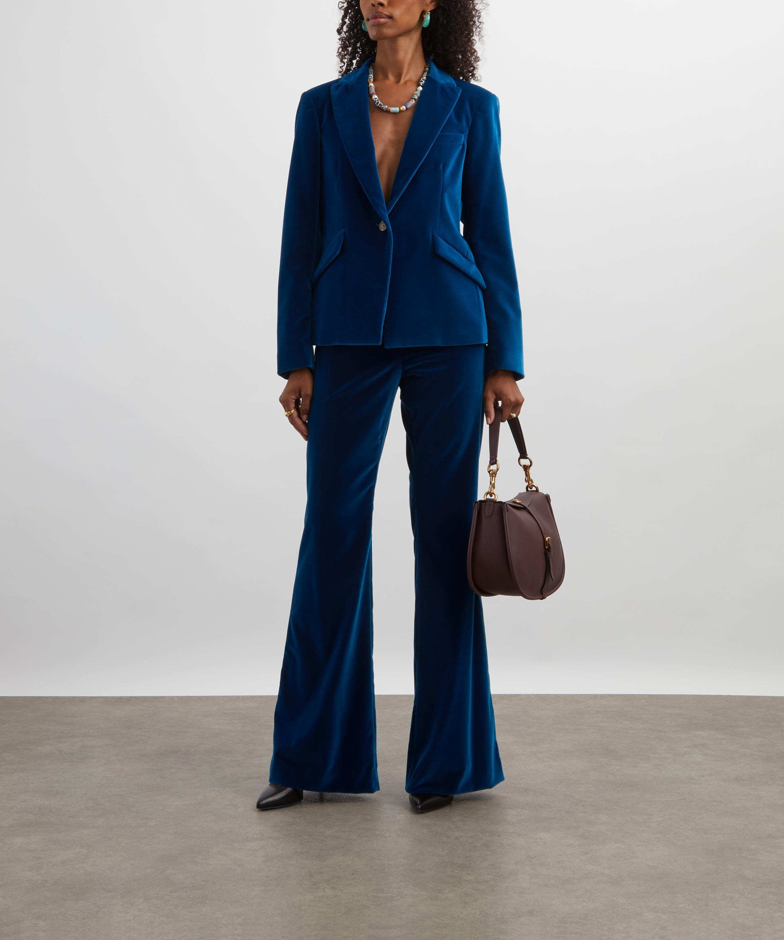 Electric Blue Velvet Jacket - 2