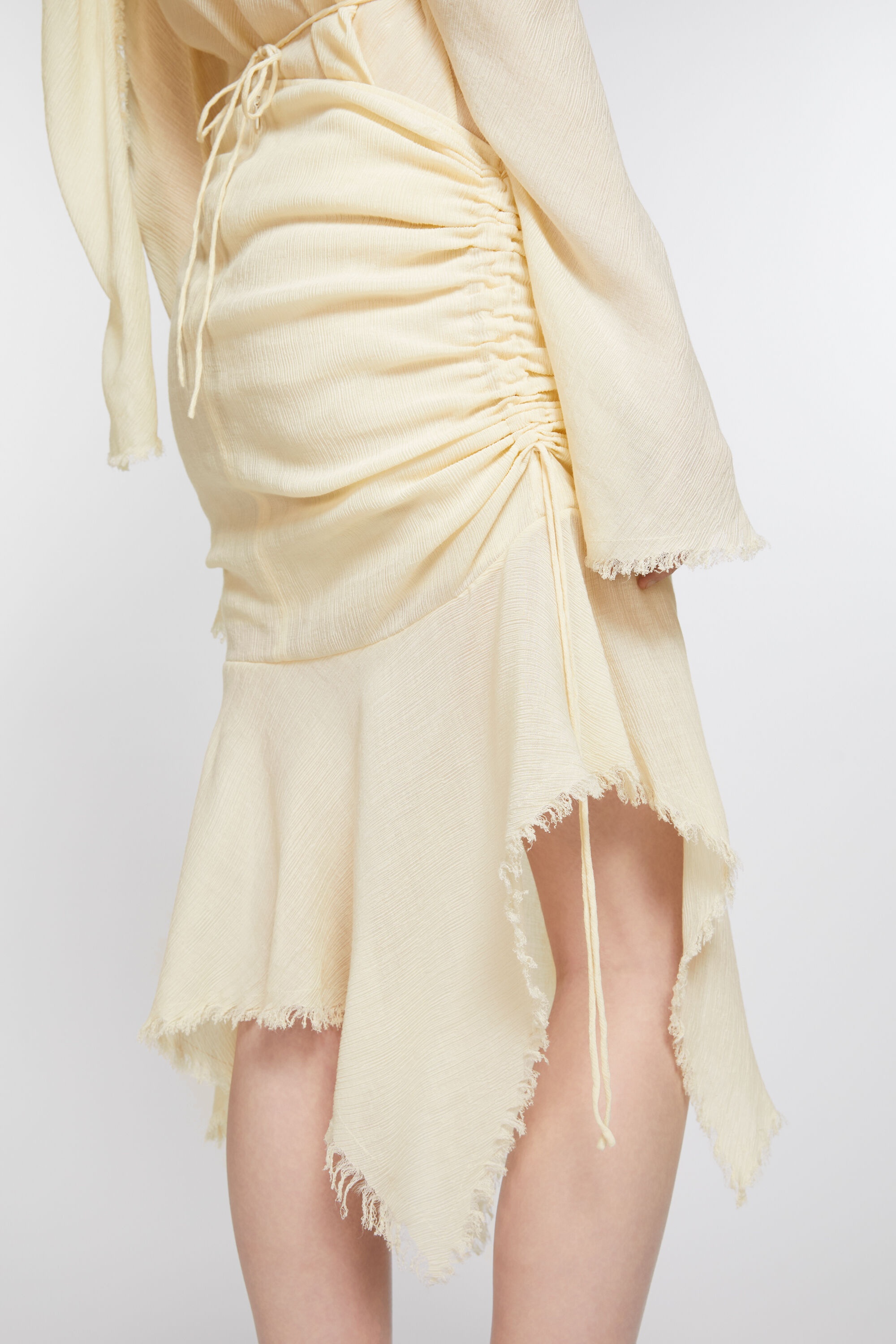 Draped asymmetric skirt - Warm white - 5