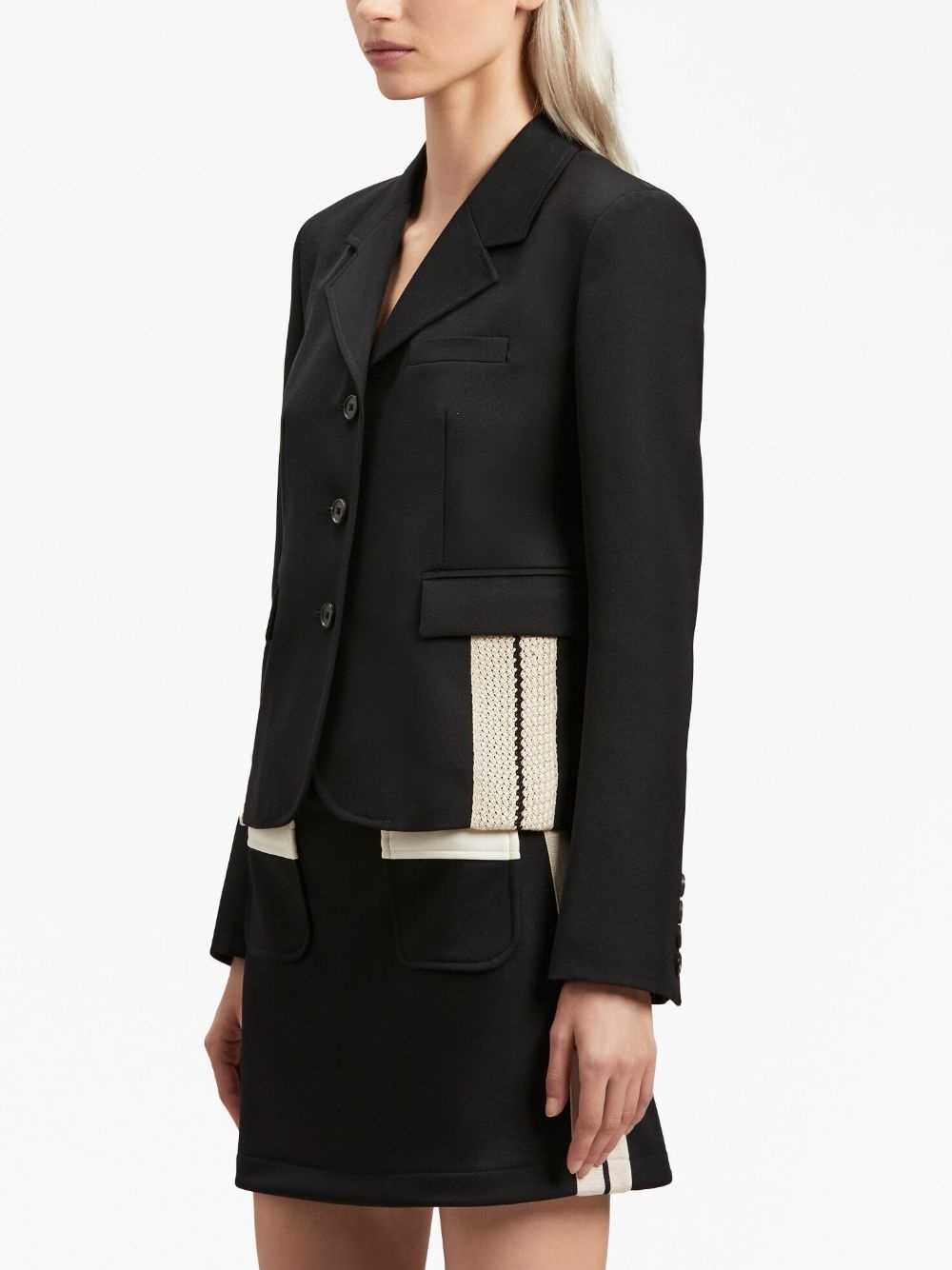 side-embellished fitted blazer - 4