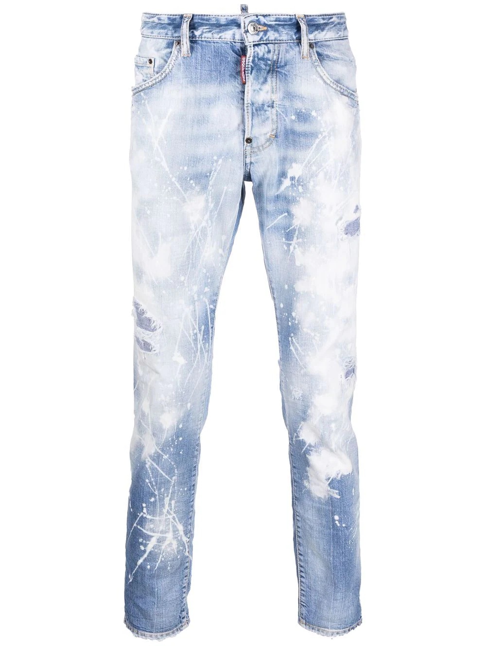 paint splatter-effect skinny jeans - 1