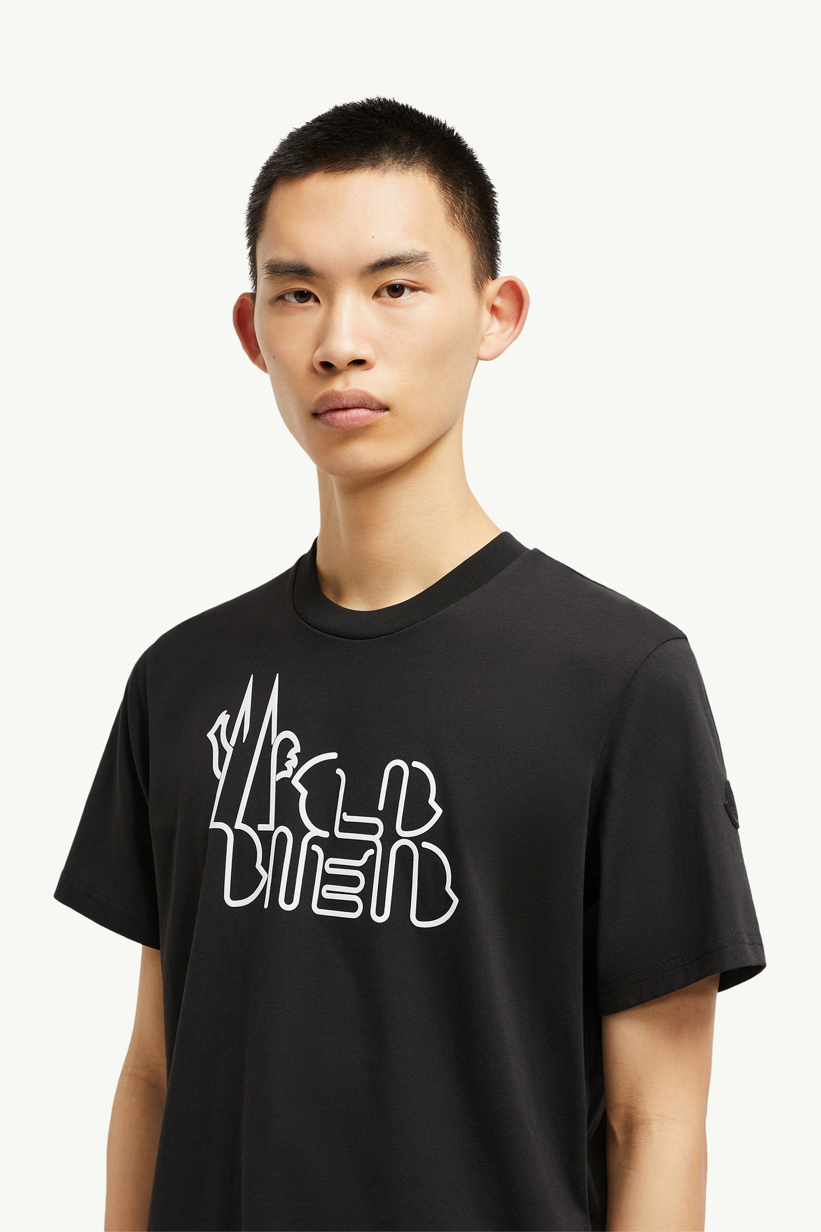 Curved Logo Cotton T-Shirt - 4