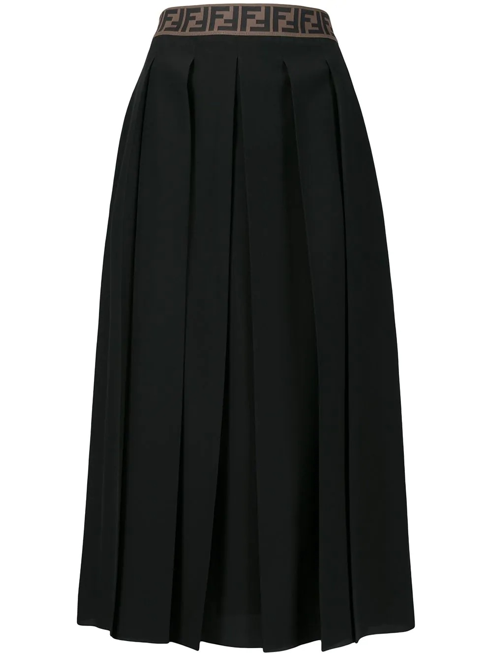 FF motif detail pleated skirt - 1